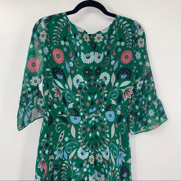 Boden Beatrix Dress Forest Folk Meadow US 4L - Picture 5 of 10